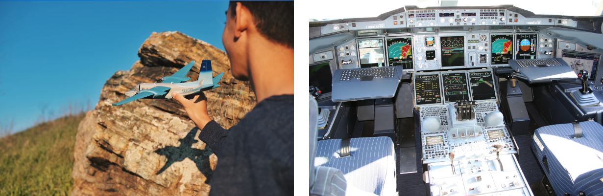 You can add as many knobs as you want, Airbus, and yet the kid will beat you everytime. (credit: left, right)